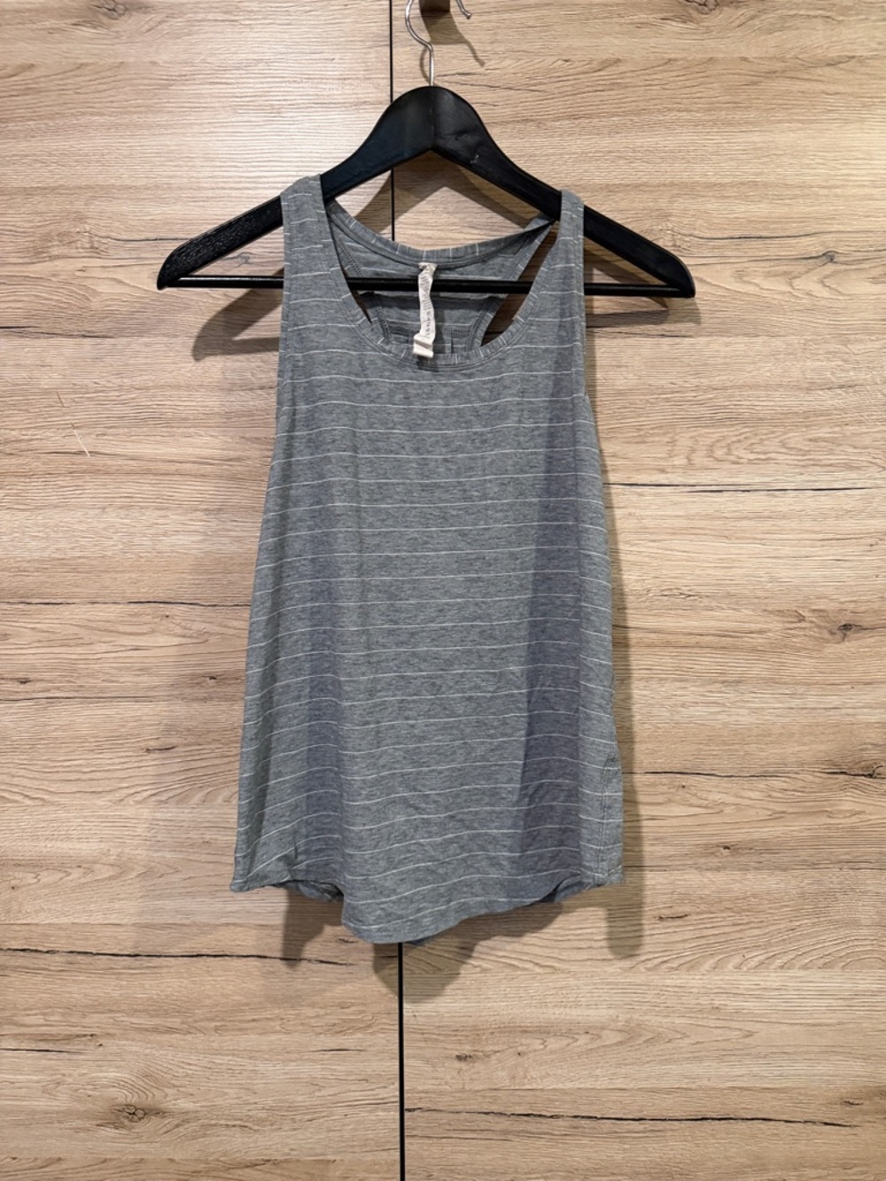 lululemon athletica Gray Striped Racerback Tank